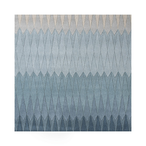 Tapis décoration design contemporain dégradé bleus bleu gris clair nuage acier foncé