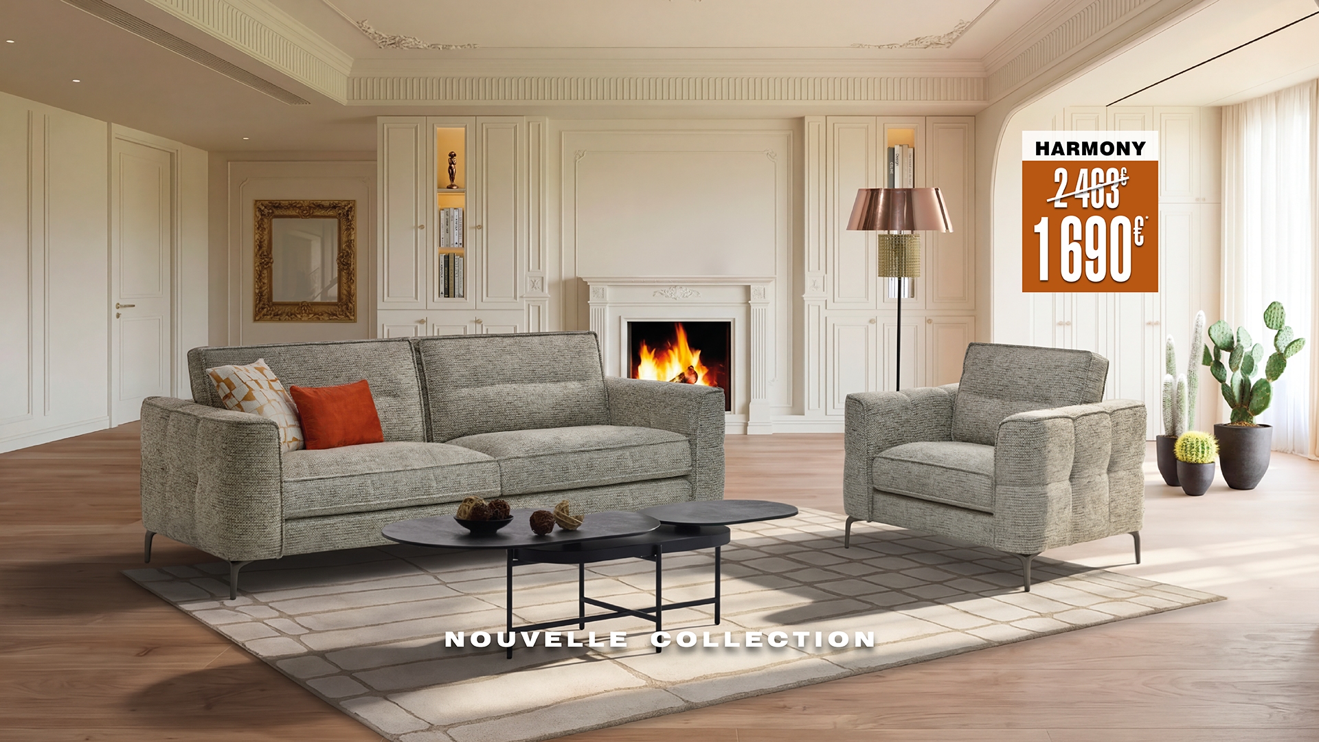 HARMONY - Canapé Tissu