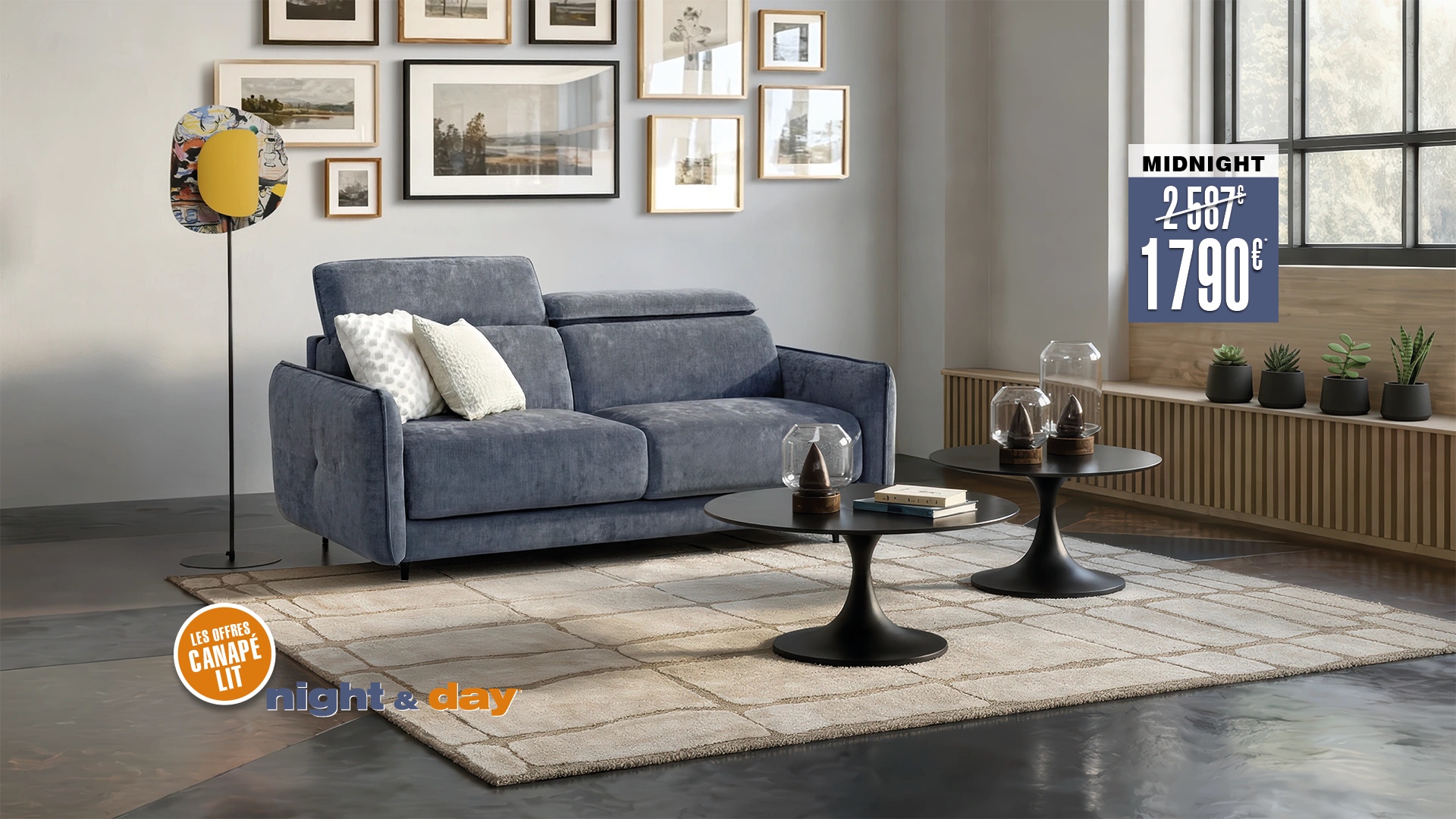 MIDNIGHT - Canapé Convertible