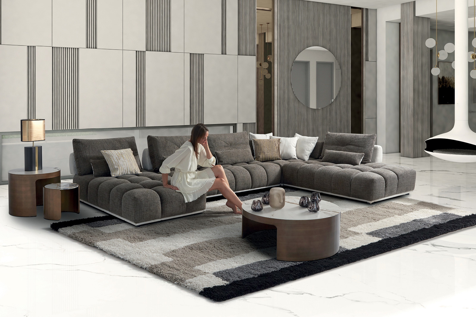 SMILE 2 - Canapé Tissu