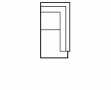 Mileto : Angle chauffeuse terminal D - dimensions 108 x 78 x 230