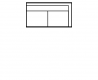 ASPEN : Bâtard 2 places droit - dimensions 145 x 81 x 105