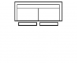 DONUTS : canapé 2,5 pl 2 rlx - dimensions 230 x 84 x 110