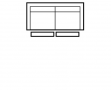 URBAN : canapé 2.5 pl 2 rlx - dimensions 216 x 76 x 106
